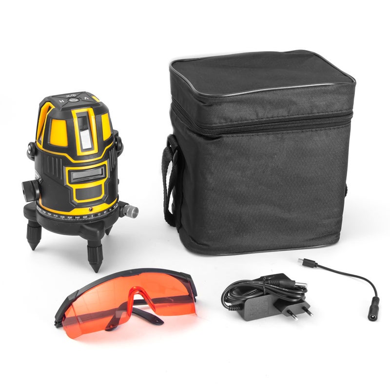 Hilda Laser Level 5-Line Infrared Automatic Yellow red light five-line level meter
