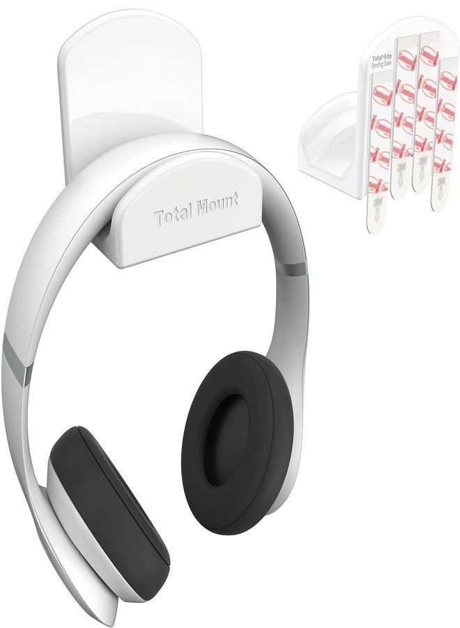 TotalMount for Headphones - Will Not Damage Your Wall With Screws or Permanent Adhesive (Premium White - One Pack) - Image 1