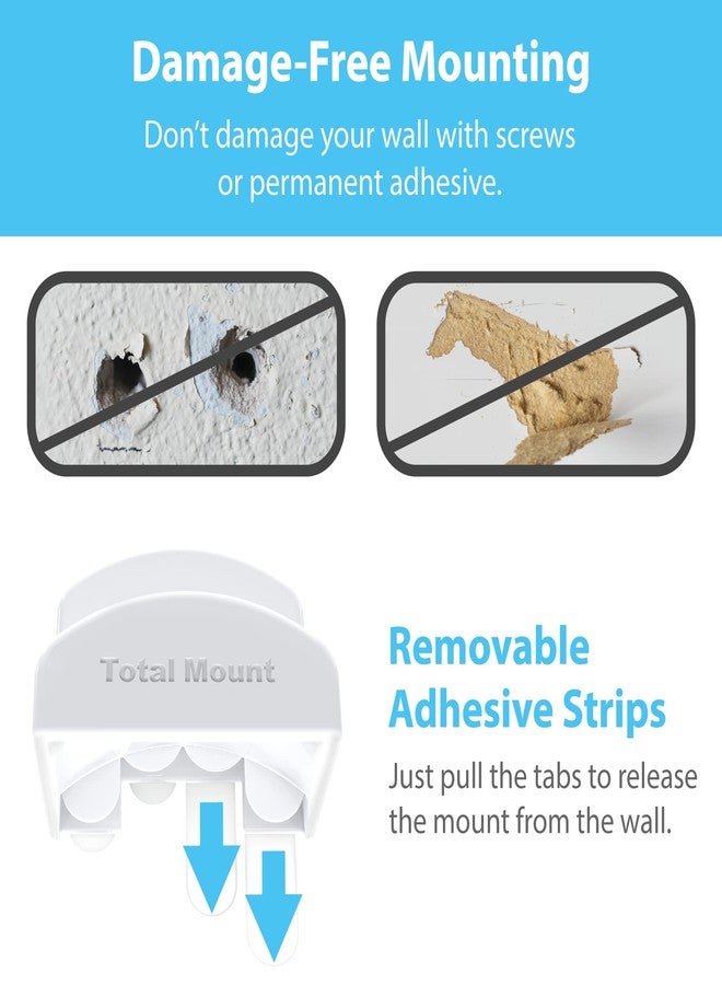 TotalMount for Headphones - Will Not Damage Your Wall With Screws or Permanent Adhesive (Premium White - One Pack) - Image 3