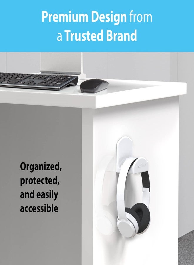 TotalMount for Headphones - Will Not Damage Your Wall With Screws or Permanent Adhesive (Premium White - One Pack) - Image 5