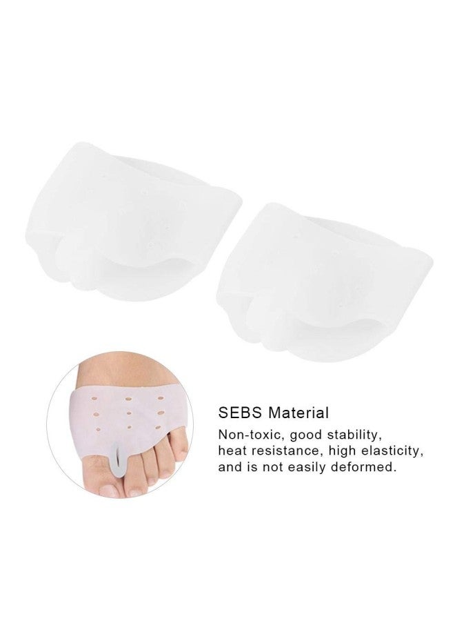 klarako 1 Pair Full Foot Hallux Valgus Corrector, Silicon Bunion Straightener Hallux Valgus Corrector Toe Protector Pain Relief Toe Spacers Separators for After Yoga & Sports Activities(Wh  - Image 5