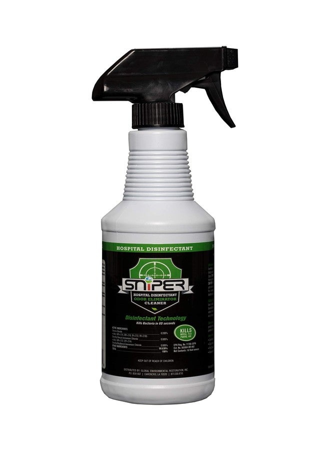 SNiPER Hospital Disinfectant, Odor Eliminator & All-Purpose Cleaner, 16 Ounce Spray - Image 1