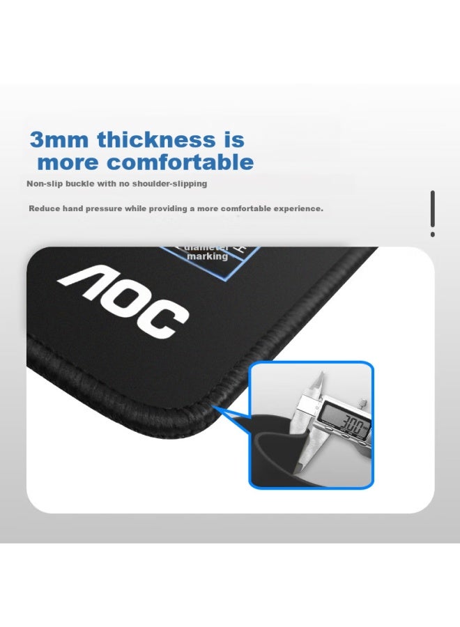 Aoc All-attributes Series Gaming Extended Mouse Pad 900*400*3mm Thickened With Lock Edge For Office Keyboard Computer Desk Mat M311/93 Black - Image 2