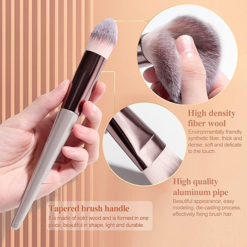 Prosopyare Makeup Brushes Sloane 6PCs Professional Make Up Brush Set Foundation Powder Blush Blending Face & Eyes Cosmetic Brushes Kit - Image 3