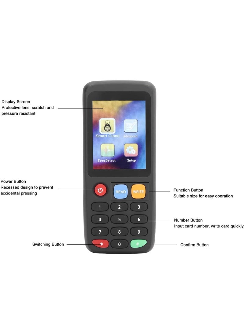 Rubik X7-B RFID & NFC Smart Card Reader Writer Copier, Support ID-125Khz, IC-Type-A/B, NTAG, Compatible with 7 Frequencies of Access Control & Parking Cards (Device)  - Image 2