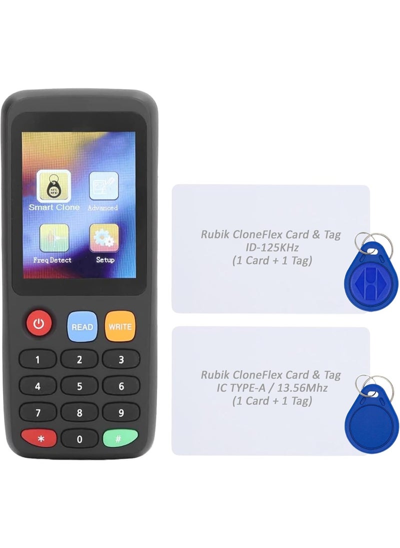 Rubik X7-B RFID & NFC Smart Card Reader Writer Copier, Support ID-125Khz, IC-Type-A/B, NTAG, Compatible with 7 Frequencies of Access Control & Parking Cards (Device)  - Image 1