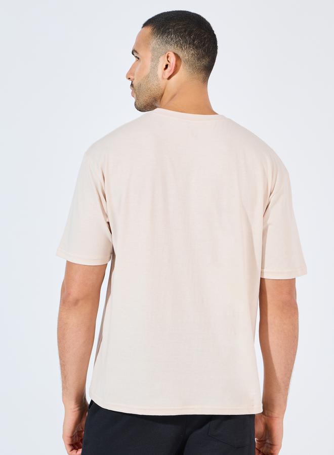 Styli Oversized Slogan Print Detail T-Shirt  - Image 4