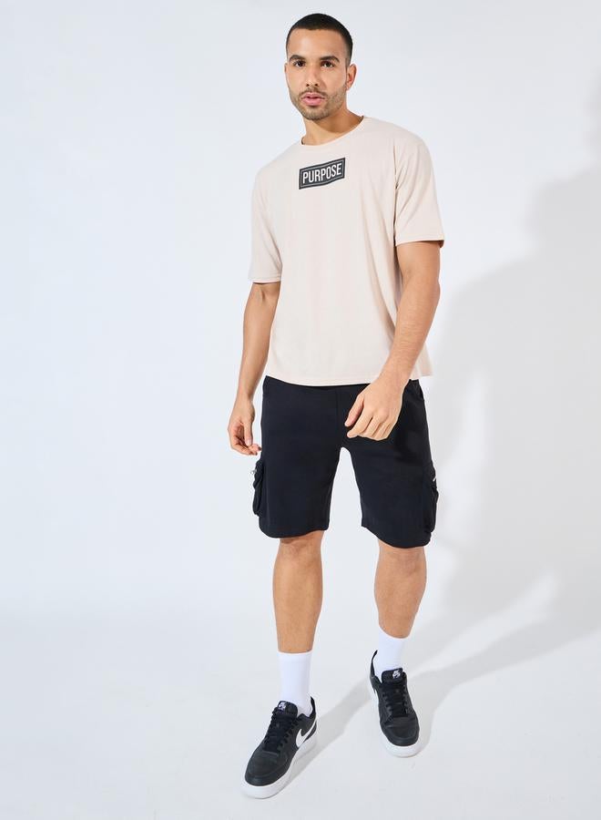 Styli Oversized Slogan Print Detail T-Shirt  - Image 2