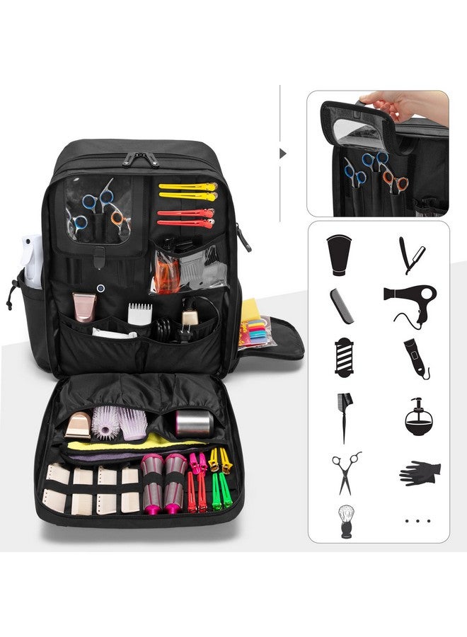 BAFASO BAFASO Large Capacity Barber Case, Travel Hairdresser Bag Holds Various Hair Cutting Tools (Bag Only), Black - Image 2