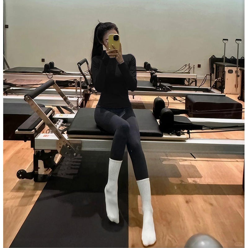 Generic Quick-Drying Clothes Sports Jacket Womens Tight-Fit Workout Yoga Clothes Long Sleeve Zipper Cardigan Running Fitness Clothes Spring Black coat 