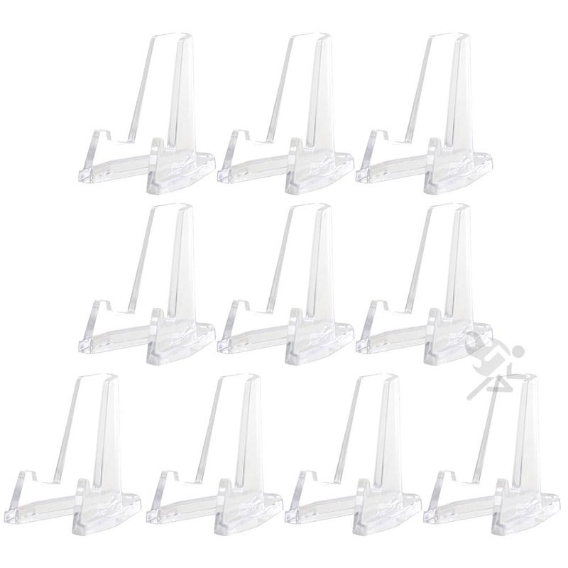 OnFireGuy Small Display Stand Clear Acrylic Easel Holder for Pocket Watches, Lighters & Knife 10 Pack - Image 1