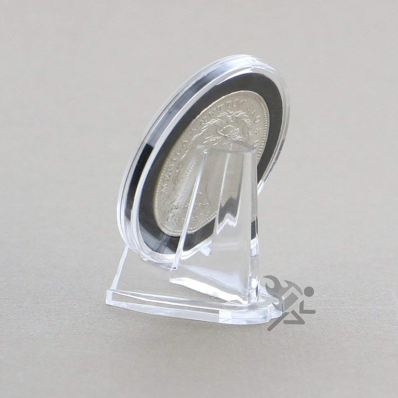 OnFireGuy Small Display Stand Clear Acrylic Easel Holder for Pocket Watches, Lighters & Knife 10 Pack - Image 3