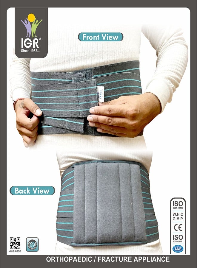 IGR حزام IGR القطني العجزي | حزام LS | حزام الظهر | حزام آلام الظهر | حزام LS مزدوج الدعم | تخفيف آلام الظهر، دعم العجز للرجال والنساء | حزام LS مطاطي | حزام تصحيح الوضعية (صغير (28-32 بوصة) - قطعة واحدة) - Image 5