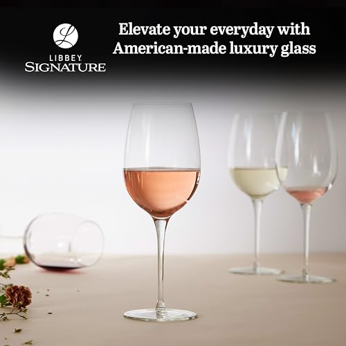 Libbey Signature Kentfield Estate All Purpose Wine Glasses Set of 4, Long Stem Wine Glasses for Red and White Wine, Perfect Wine Glass Gift Set - Image 2