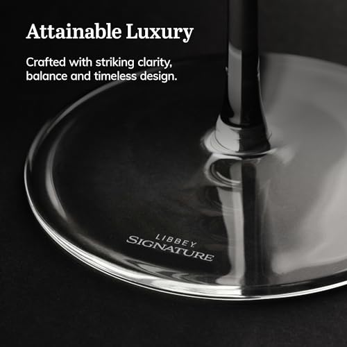 Libbey Signature Kentfield Estate All Purpose Wine Glasses Set of 4, Long Stem Wine Glasses for Red and White Wine, Perfect Wine Glass Gift Set - Image 4