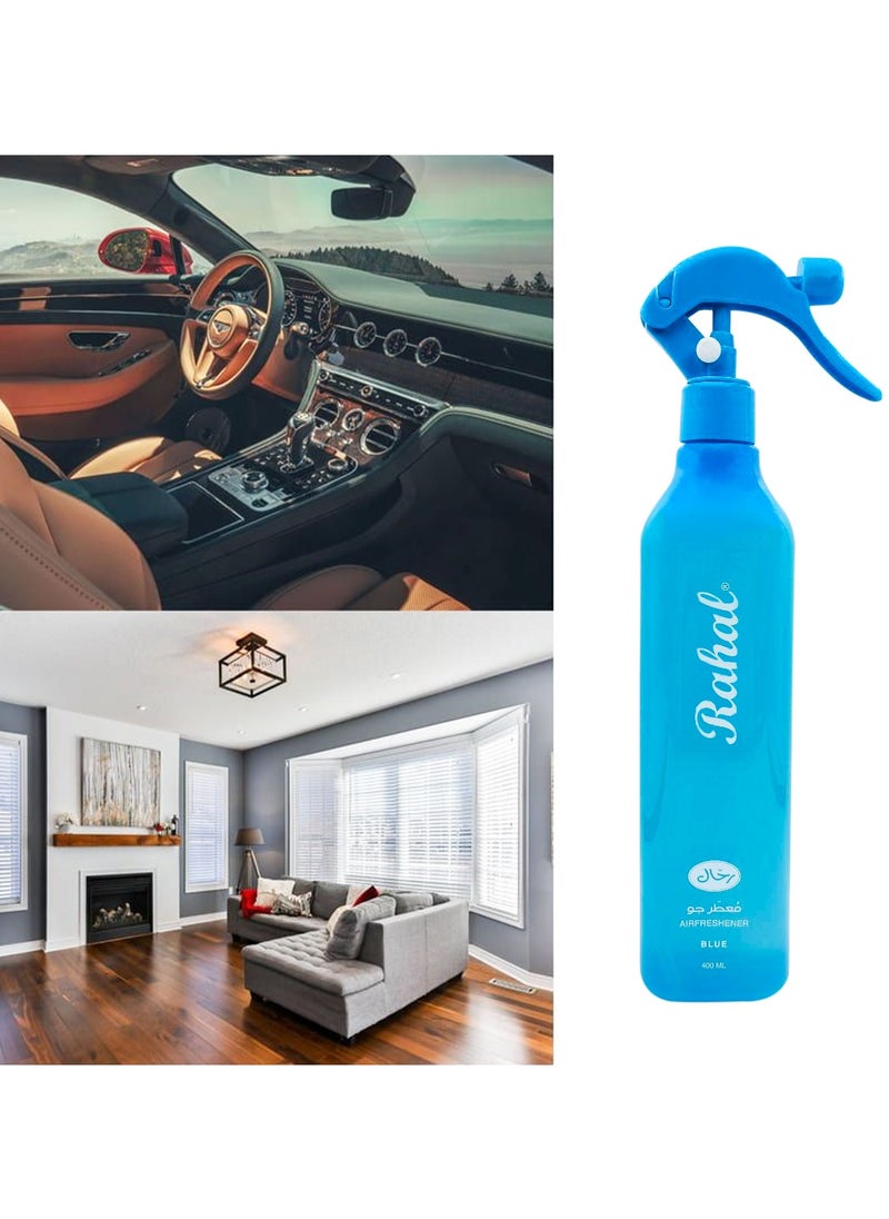 Rahal - Rahal Air Freshener Spray For Car Home Office 400ml Long Duration  Freshener Blue Color - Image 1