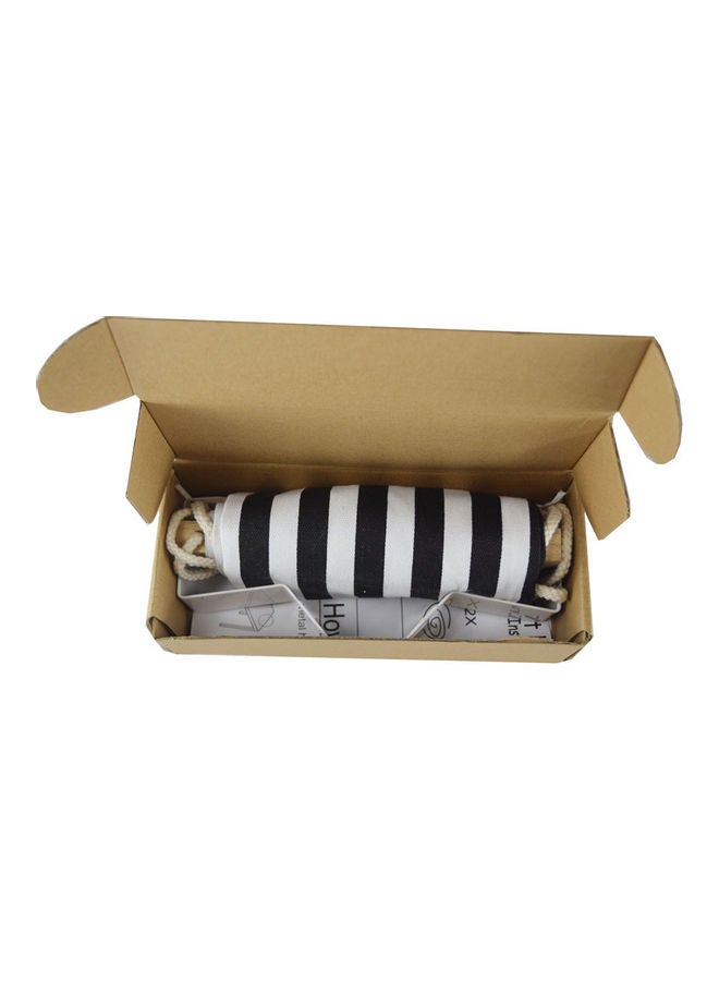 NIBEMINENT Striped Foot Hammock Black/White - Image 2