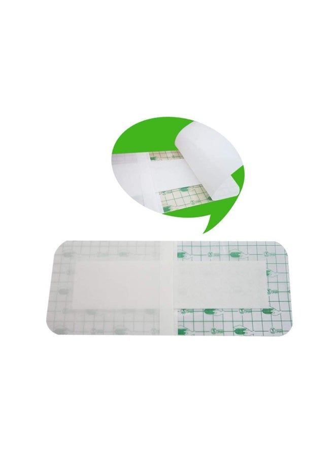 FDTY ضمادة جروح لاصقة شفافة مقاومة للماء 10 قطع ضمادات طبية ملصقة قابلة للتصرف معقمة للجروح الناتجة عن الاستلقاء طعوم مقاومة للماء للجروح، لاصقة ذاتية مضادة للحساسية - Image 2