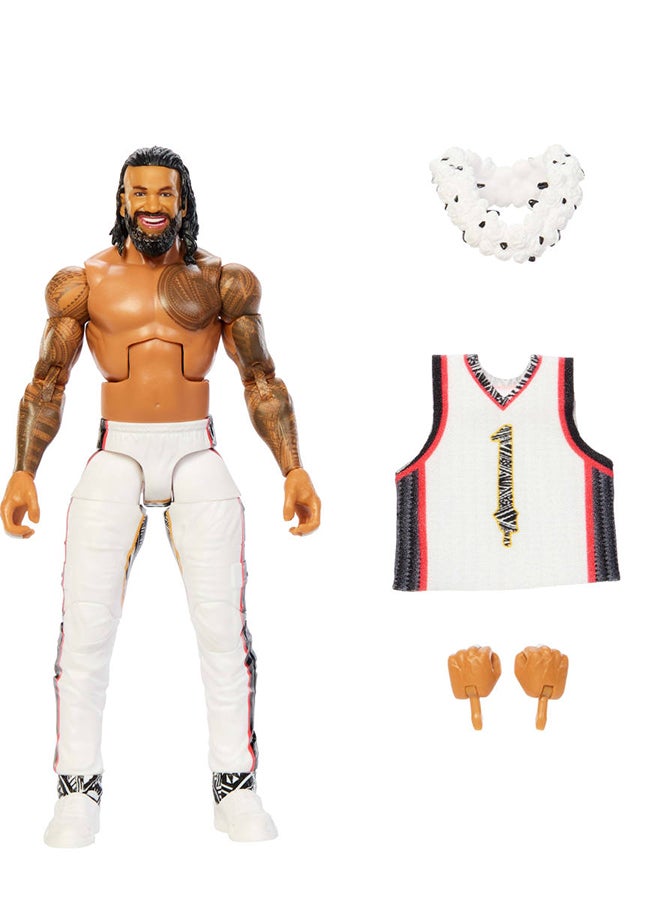 WWE Mattel WWE Elite Action Figure & Accessories, Series #126 Set, 6-inch Collectible Jimmy Uso with 25 Articulation Points & Swappable Hands​ - Image 1