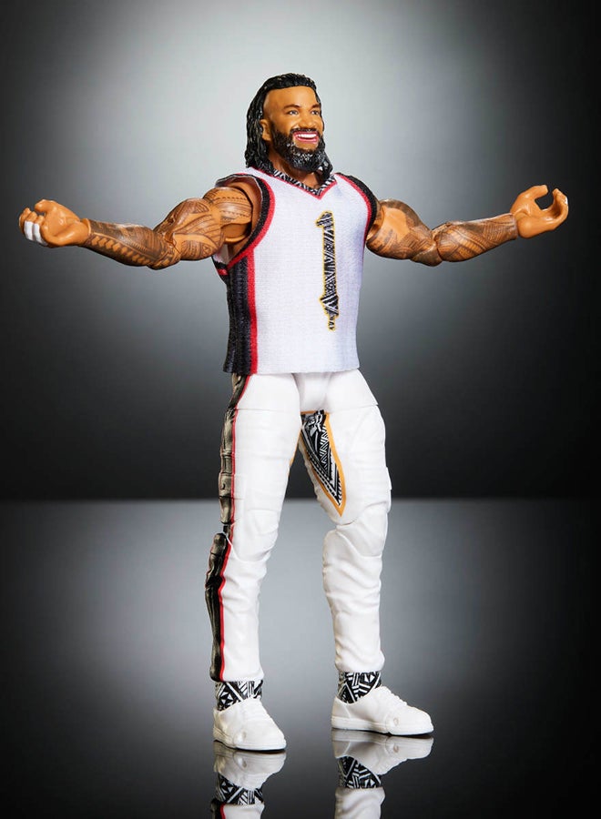 WWE Mattel WWE Elite Action Figure & Accessories, Series #126 Set, 6-inch Collectible Jimmy Uso with 25 Articulation Points & Swappable Hands​ - Image 4