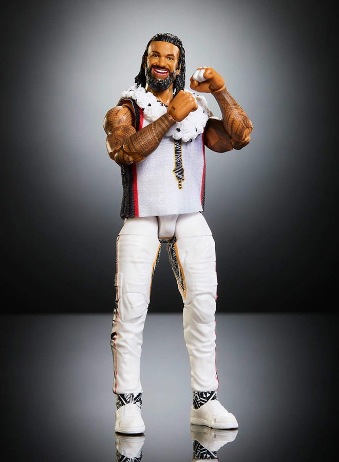 WWE Mattel WWE Elite Action Figure & Accessories, Series #126 Set, 6-inch Collectible Jimmy Uso with 25 Articulation Points & Swappable Hands​ - Image 5