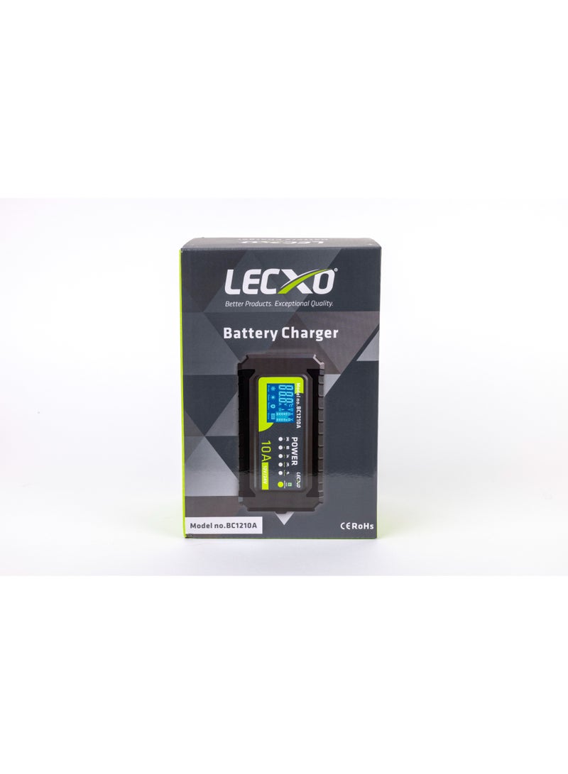 ليكسو شاحن بطاريات ذكي BC1210 – 12V / 24V، 10 أمبير، إصلاح ذكي مع شاشة LCD - Image 3
