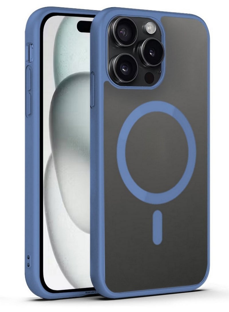 CATANES Magnetic Slim Protective Case for iPhone 15 Pro Max - with Wireless Charging Support - Light Blue - Image 4