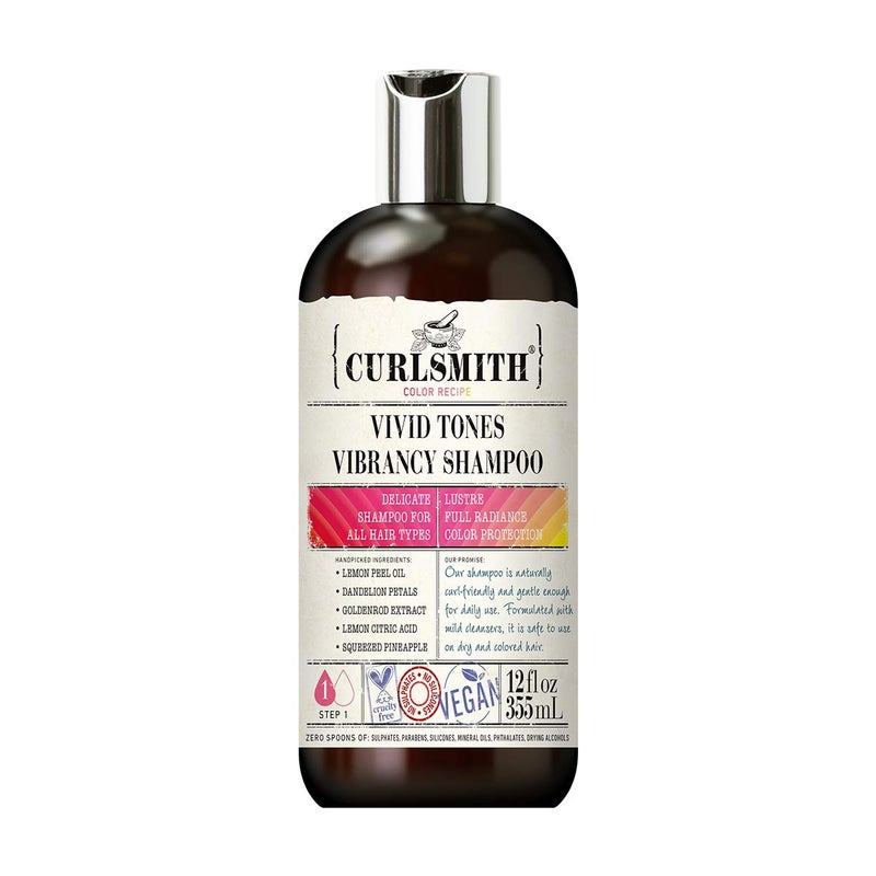 CURLSMITH CURLSMITH  Vivid Tones Vibrancy Shampoo  Vegan Shampoo for All Hair Types 12fl oz
