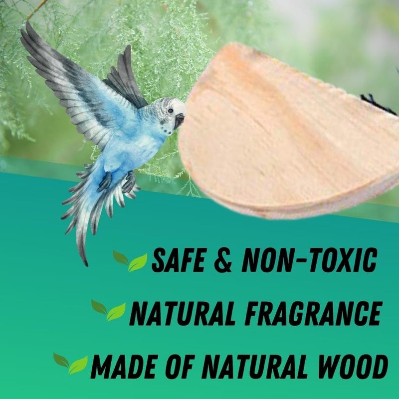 Sage Square منصة خشبية طبيعية شبه 8.5 بوصة - مكان مثالي وملعب لصديقك ذو الريش، يعزز الرفاهية البدنية والعقلية، ويخلق موطنًا طبيعيًا لطائرك المحبوب - Image 5