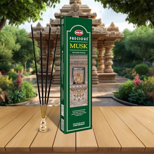 Hem Precious Musk Incense Sticks | Agarbatti with Rich Musk Fragrance for Pooja, Sacred Ceremonies & Relaxation | Long-Lasting Aroma for Calm Ambiance | 100g Pack | Approx. 80 Sticks - Image 3