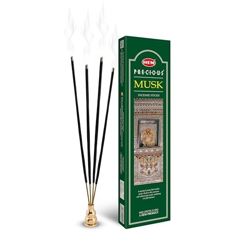 Hem Precious Musk Incense Sticks | Agarbatti with Rich Musk Fragrance for Pooja, Sacred Ceremonies & Relaxation | Long-Lasting Aroma for Calm Ambiance | 100g Pack | Approx. 80 Sticks - Image 1