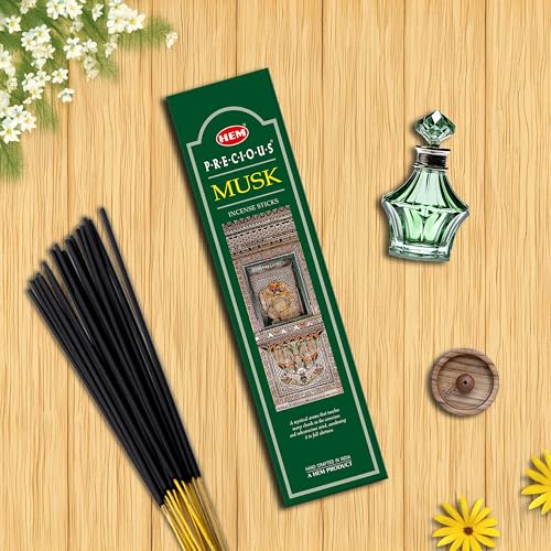 Hem Precious Musk Incense Sticks | Agarbatti with Rich Musk Fragrance for Pooja, Sacred Ceremonies & Relaxation | Long-Lasting Aroma for Calm Ambiance | 100g Pack | Approx. 80 Sticks - Image 2