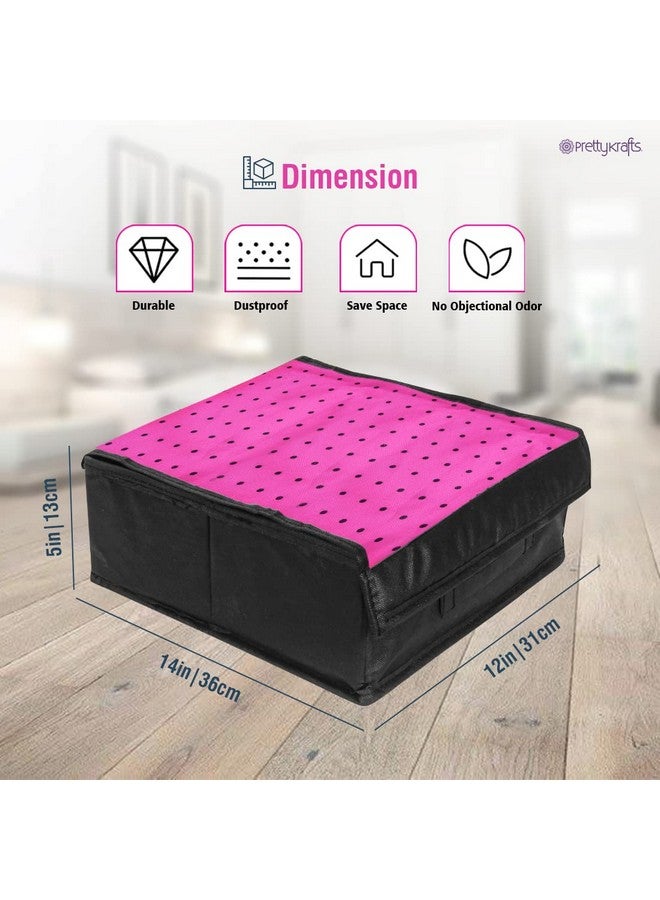 بريتي كرافتس منظم الملابس الداخلية القماشي من PrettyKrafts | منظم حمالات الصدر | صندوق تخزين الملابس الداخلية - وردي، ملابس - Image 4