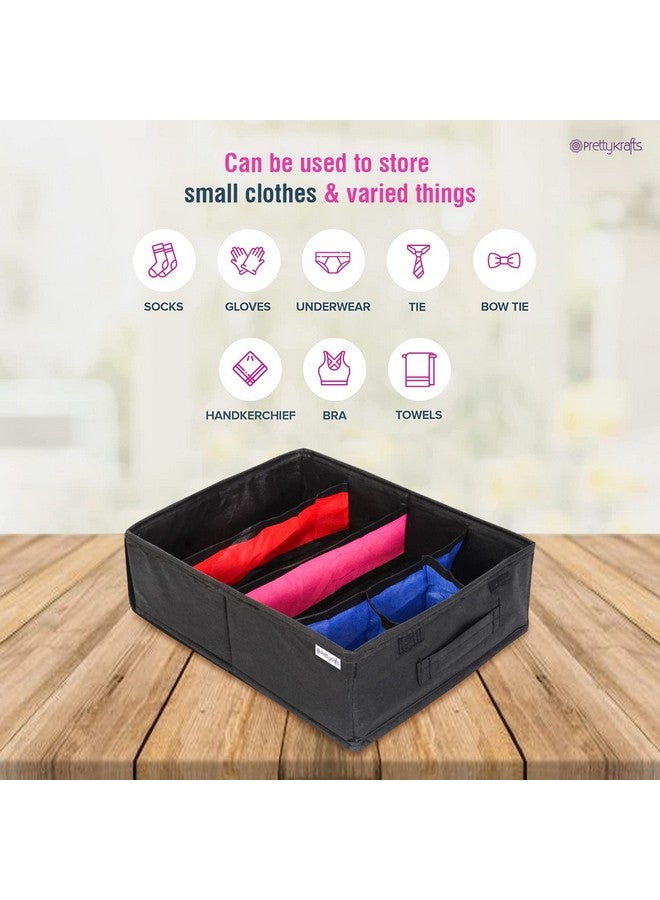 بريتي كرافتس منظم الملابس الداخلية القماشي من PrettyKrafts | منظم حمالات الصدر | صندوق تخزين الملابس الداخلية - وردي، ملابس - Image 2