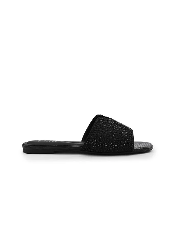 Cuple Cuple Embellished Flat Slides