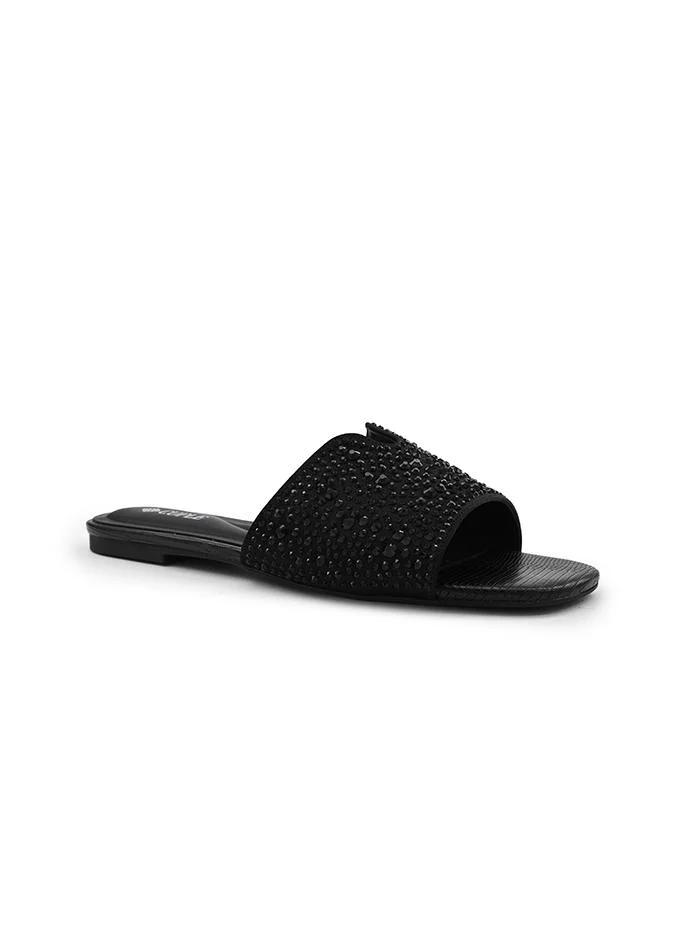 Cuple Cuple Embellished Flat Slides