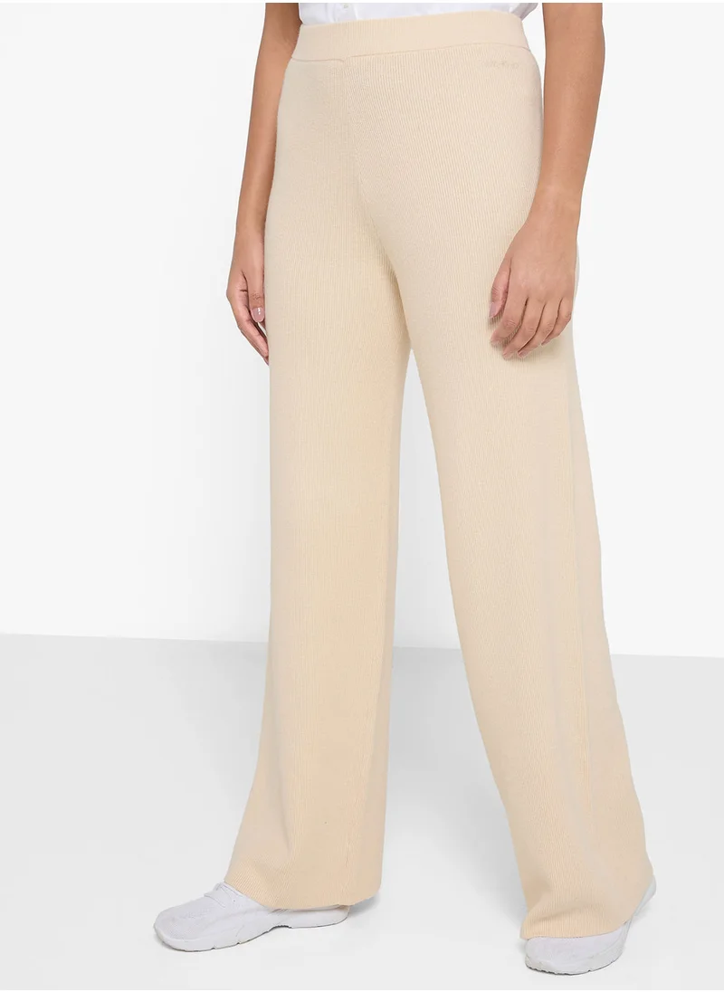 CALVIN KLEIN RIB WIDE LEG PANT