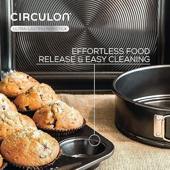 سركيولن صينية تحميص غير لاصقة فائقة التحمل مع رف سهل التقديم باللون الأسود 395 × 305 × 65 سم - Image 5