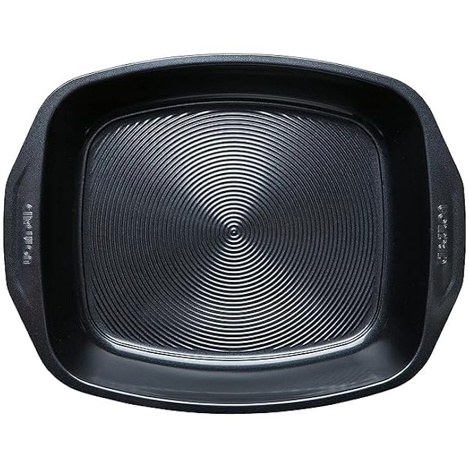 سركيولن صينية تحميص غير لاصقة فائقة التحمل مع رف سهل التقديم باللون الأسود 395 × 305 × 65 سم - Image 2