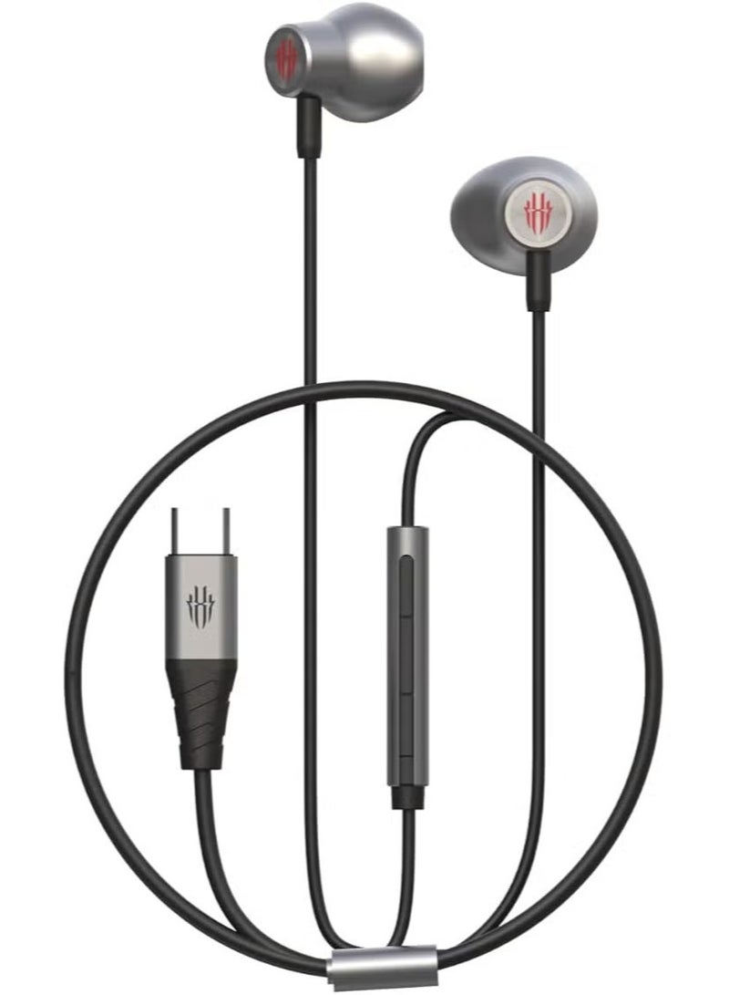 Nubia Red Magic RedMagic Type-C Gaming Earphones with Mic – USB-C In-Ear Earbuds for Samsung Galaxy, Google Pixel, iPad Pro, iPhone 15+ & More – Ideal for Gaming & Streaming - Image 1