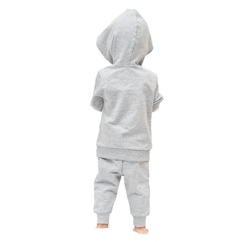 ARIEL Kids Cotton Fleece Full Sleeve Hoodie Sweatshirt & Sweatpant Clothing Set for Boys and Girls (SCARF-MEL_5-6 years) - Image 4