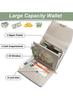 SYOSI Ladies Wallet Leather, Purses for Women, PU Leather Coin Purse, Small Leather Wallet, Wallet Organizer for Girls, Bifold Purses for Women With Coin Zipper Small Purse and 6 Card Slots Green  - Image 3