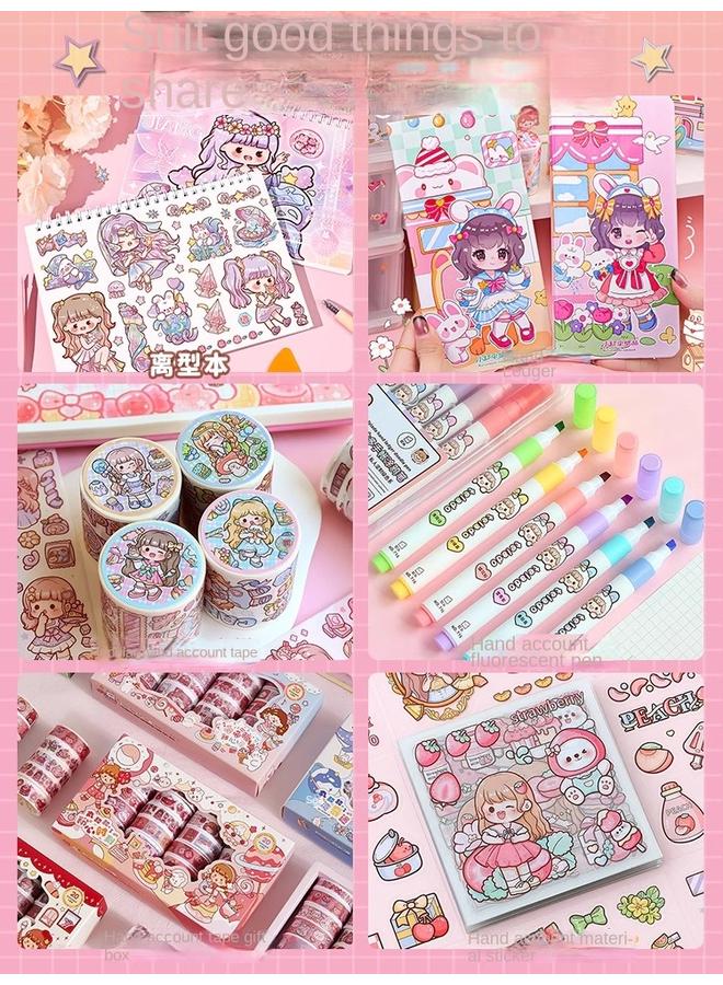 Bluejw Bb Hand Account Tape Sticker Small Potato Suit Release This Walking Stick Hand Account Book New Walking Stick Full Set Gift Box At Will - Image 2