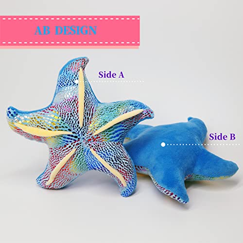Marble Empire Starfish Plush Toy Stuffed Starfish Sea Animals Marine Creature Toys Cute Coastal Ocean Beach Room Decor Blue787 INCH - Image 5