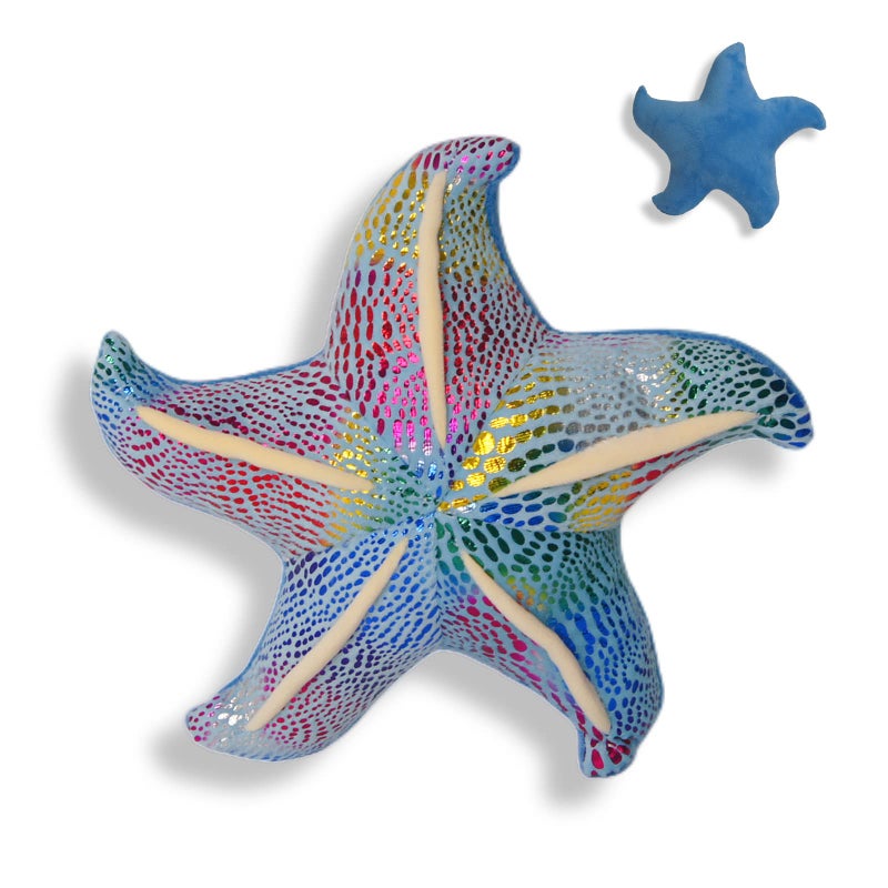 Marble Empire Starfish Plush Toy Stuffed Starfish Sea Animals Marine Creature Toys Cute Coastal Ocean Beach Room Decor Blue787 INCH - Image 3