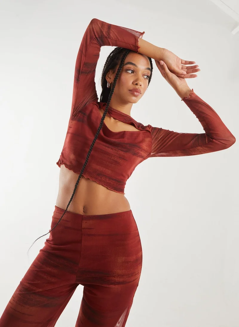 Pink Vanilla  Saturn Long Sleeve Letterbox Top for Women | Best Price UAE