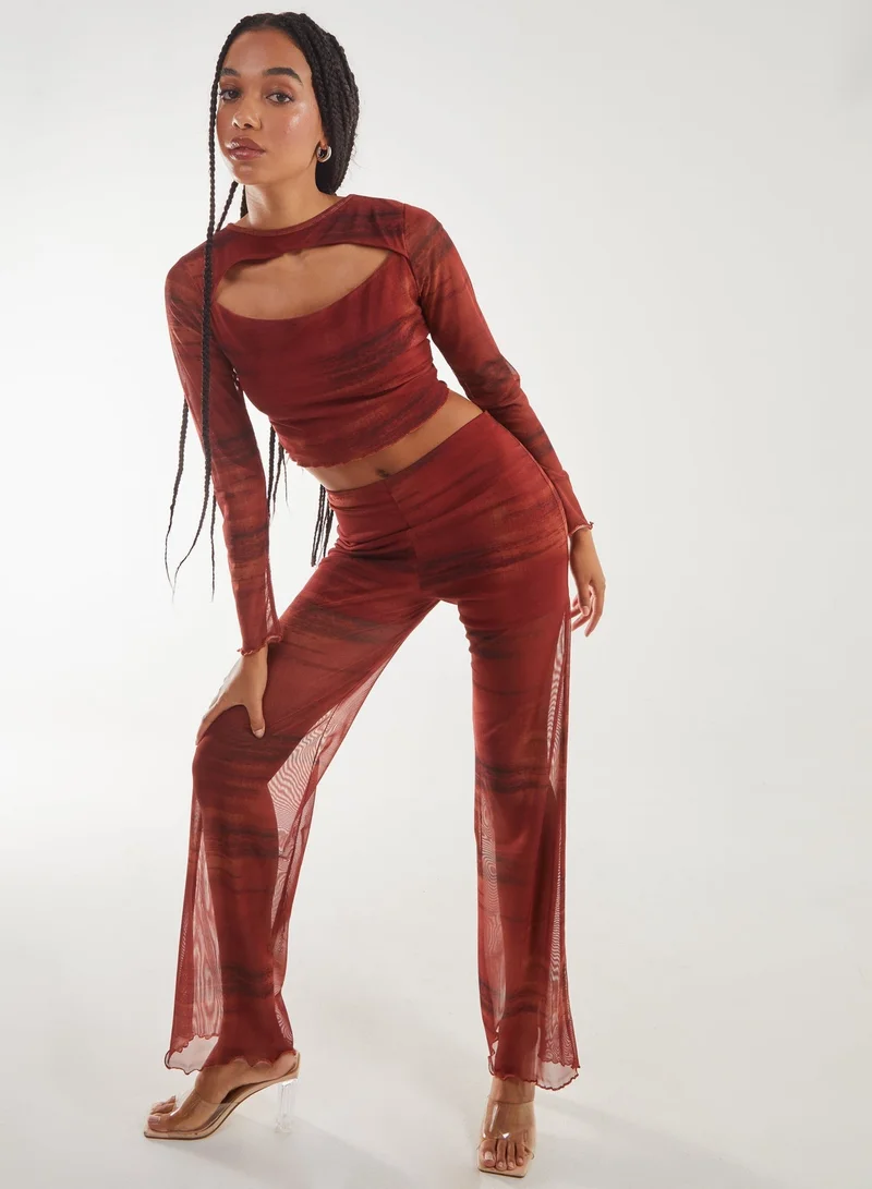 Pink Vanilla  Saturn Long Sleeve Letterbox Top for Women | Best Price UAE