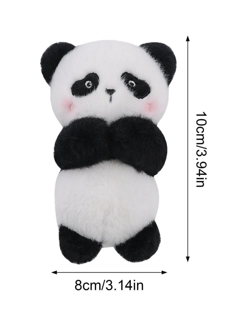 Excefore Wiper Shift Handle Decorative,Cute Bunny and Panda Doll Interior Car Ornaments Gift for Women Girls Auto Interior Accessories, Black Panda  - Image 2