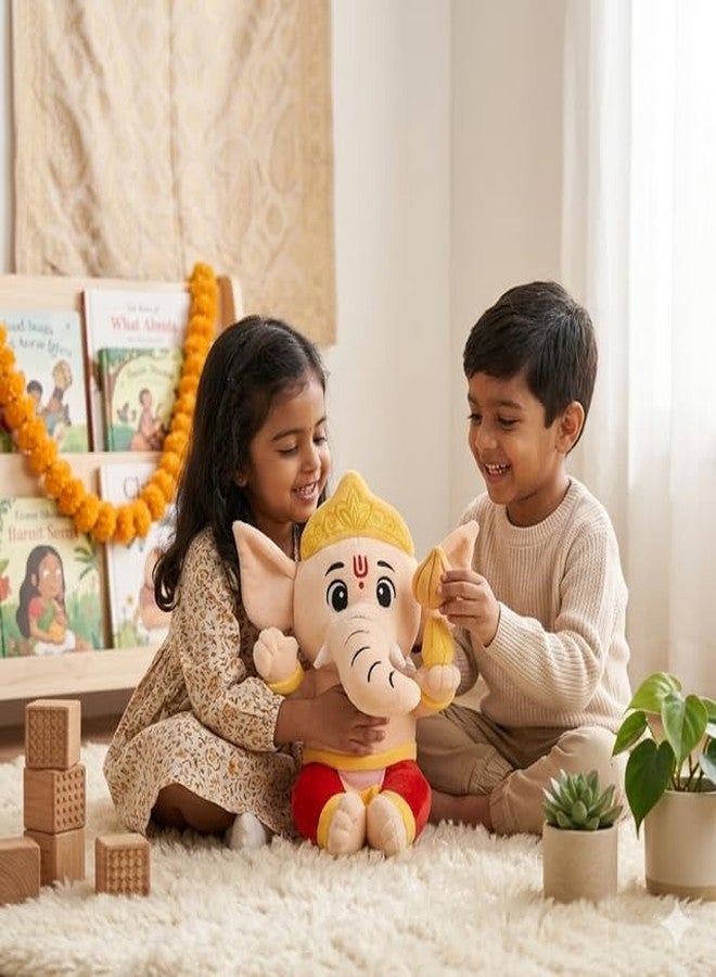 RVA Hindu God Soft Toys for Babies & Children | Devotional Hindu God Ganesha Ganpati Bappa with Modak | Stuffed Toys for Boys & Girls Toy for Car Dashboard, Temple & Gifting (25cm) - Image 5