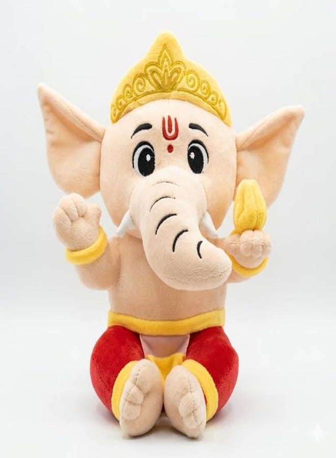 RVA Hindu God Soft Toys for Babies & Children | Devotional Hindu God Ganesha Ganpati Bappa with Modak | Stuffed Toys for Boys & Girls Toy for Car Dashboard, Temple & Gifting (25cm) - Image 3